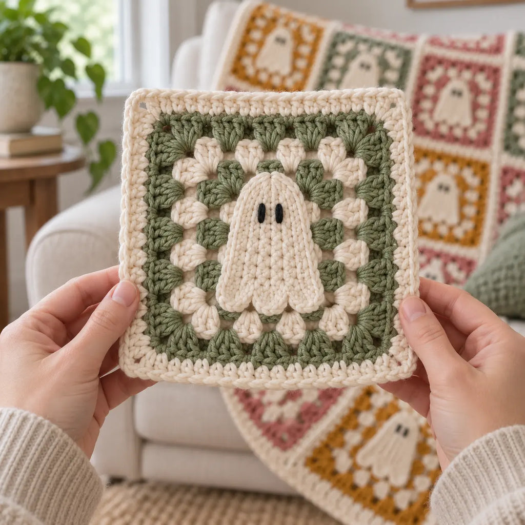 Sunny Boo — Ghost Granny Square & Blanket Crochet Pattern