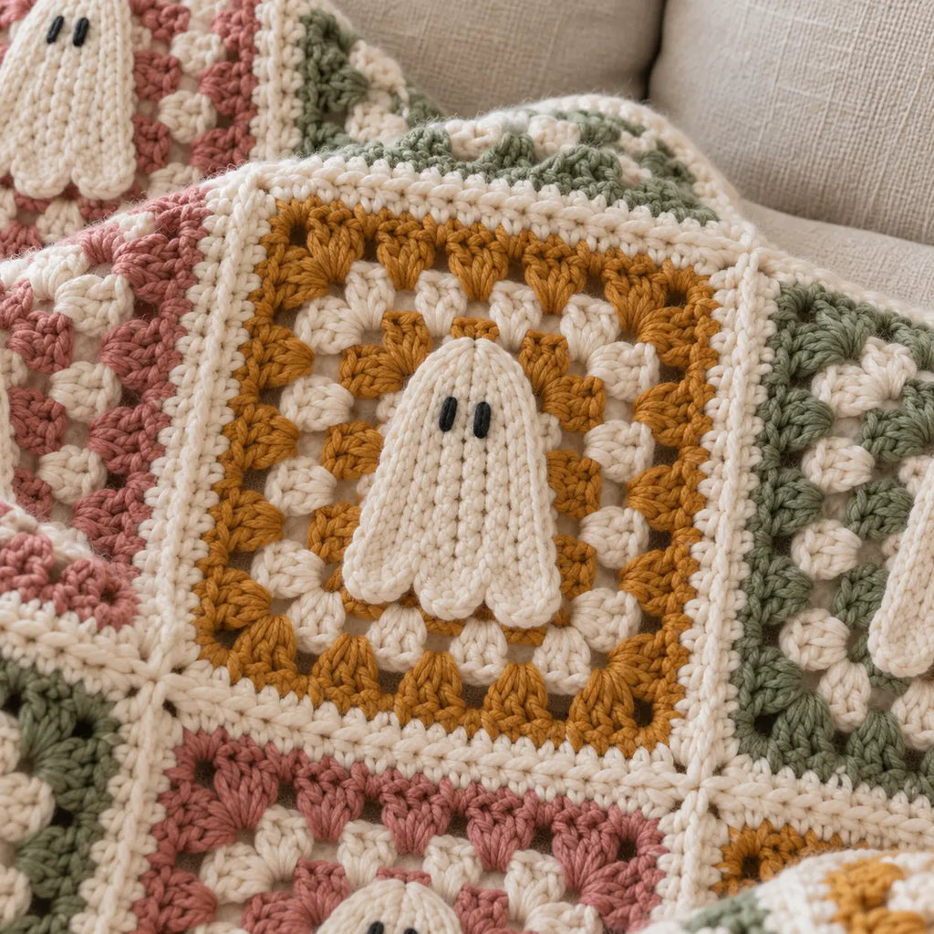 Sunny Boo — Ghost Granny Square & Blanket Crochet Pattern