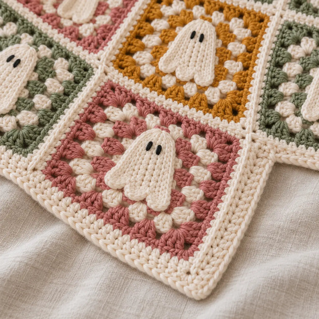 Sunny Boo — Ghost Granny Square & Blanket Crochet Pattern